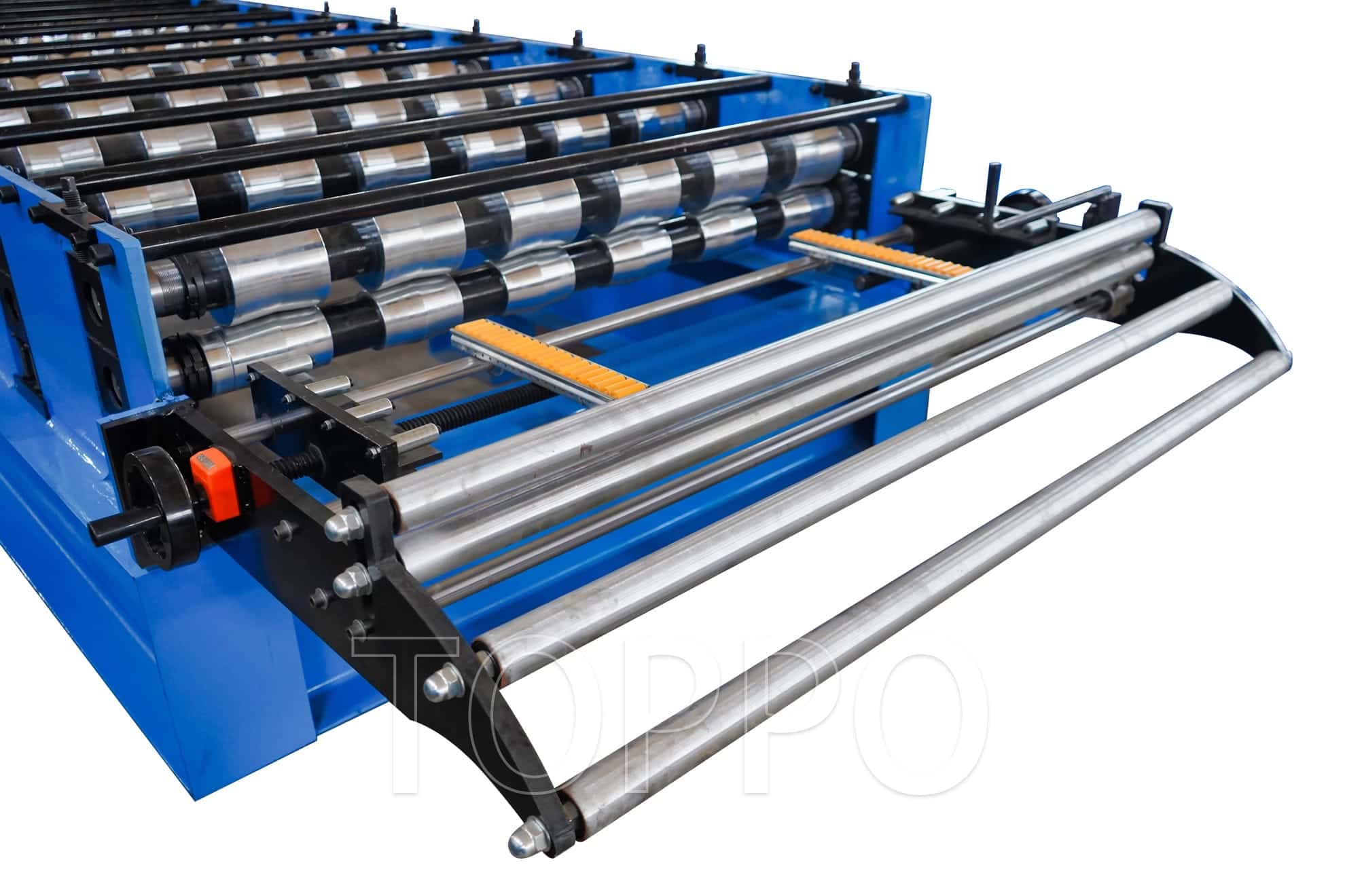 Blue Glazed Tile Roll Forming Machine with Touchscreen PLC