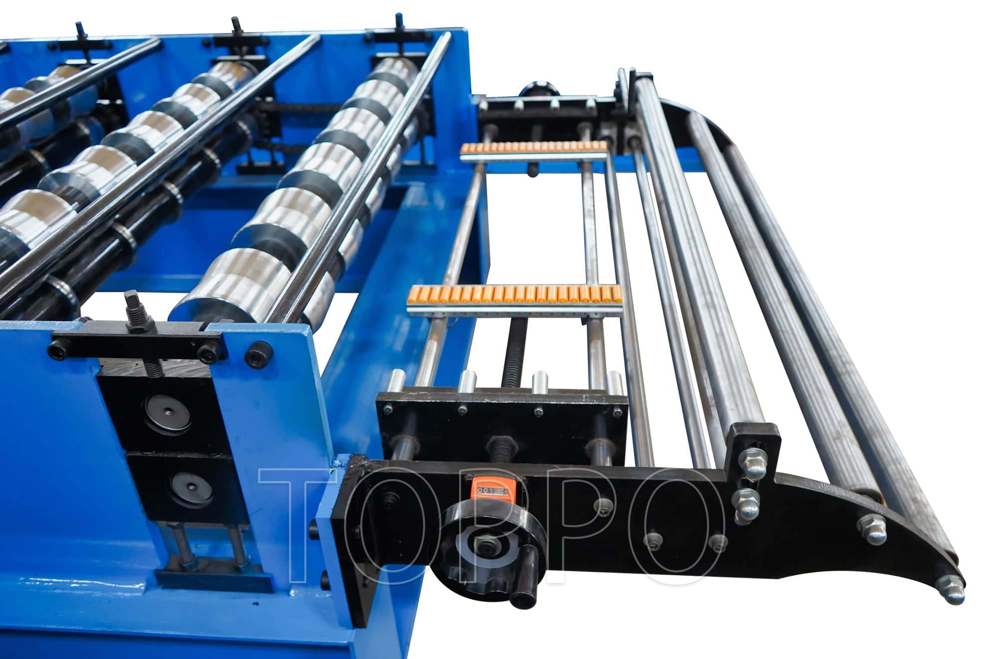 Blue Glazed Tile Roll Forming Machine with Touchscreen PLC