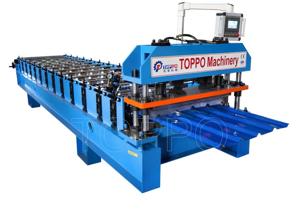Industrial Trapezoidal Roof Panel Roll Forming Machine with PLC Automation