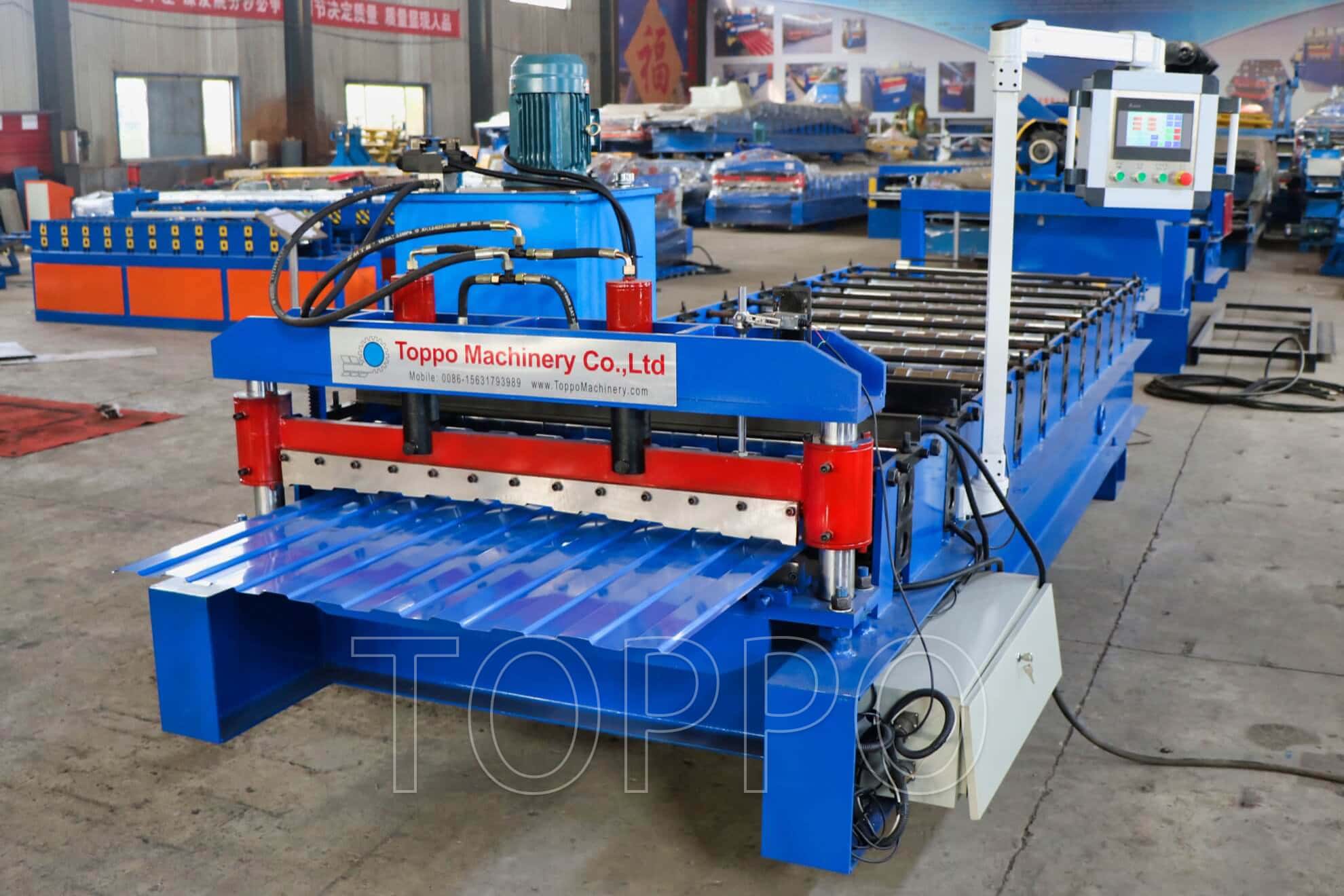 Industrial Trapezoidal Roof Panel Roll Forming Machine with Touch Screen Control