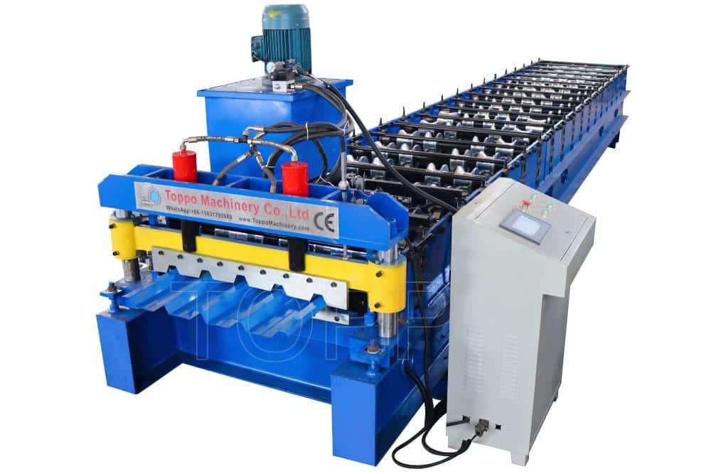 Compact PLC-Controlled Trapezoidal Roll Forming Machine for Roofing Panels