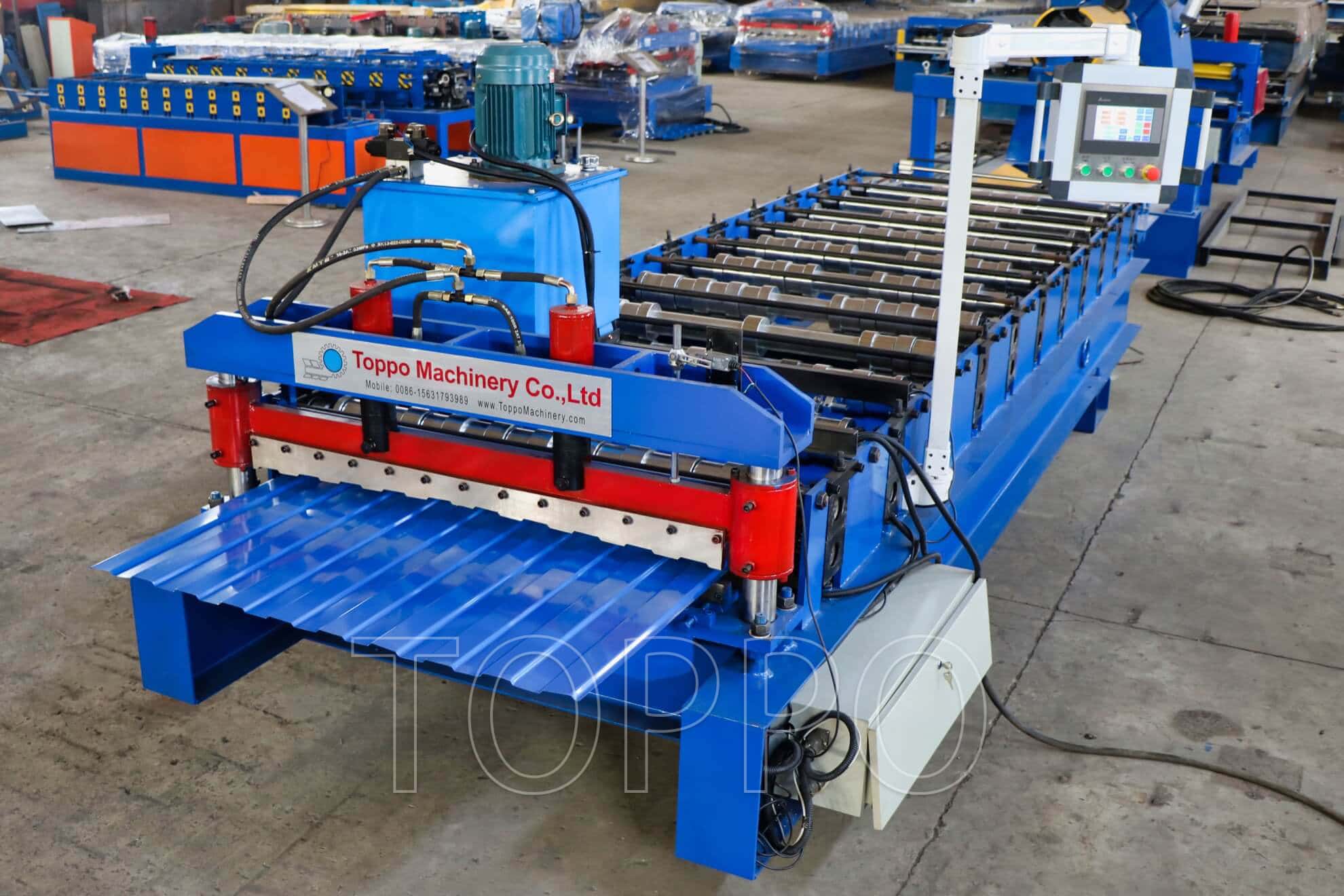Industrial Trapezoidal Roof Panel Roll Forming Machine with Touch Screen Control