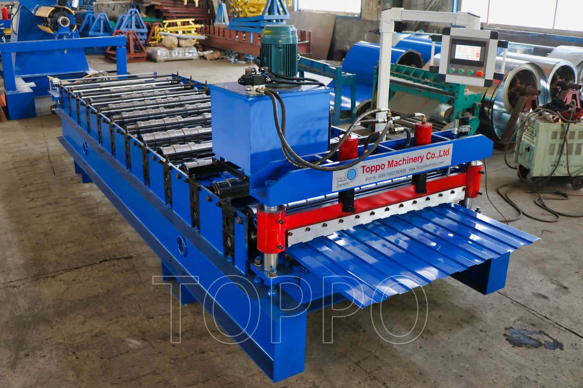 Industrial Trapezoidal Roof Panel Roll Forming Machine with Touch Screen Control