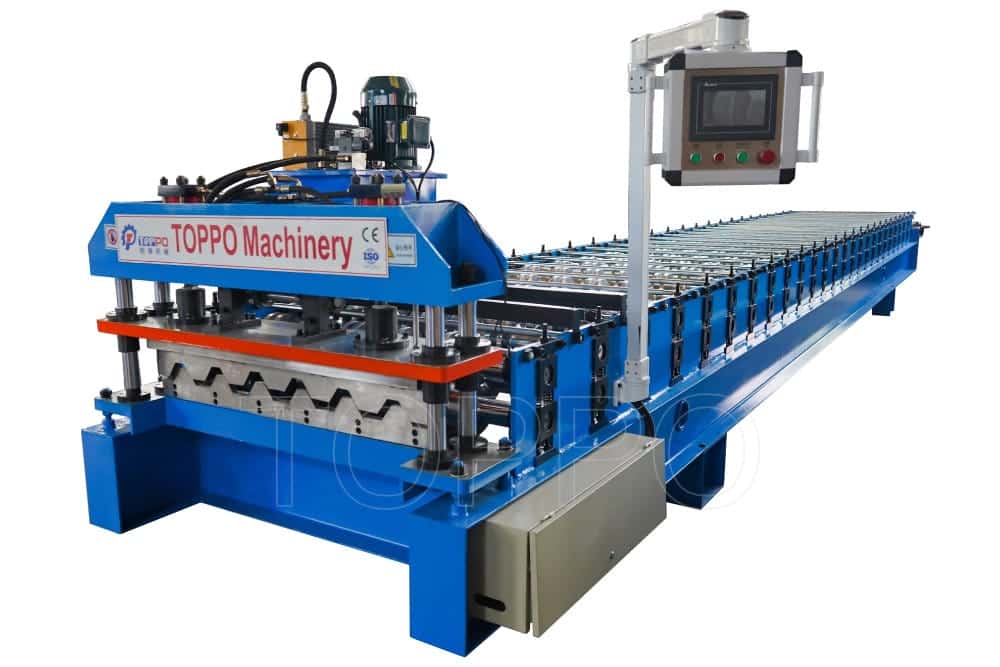 High‑Precision Trapezoidal Roof Roll Forming Machine / Metal Roofing Sheet Former