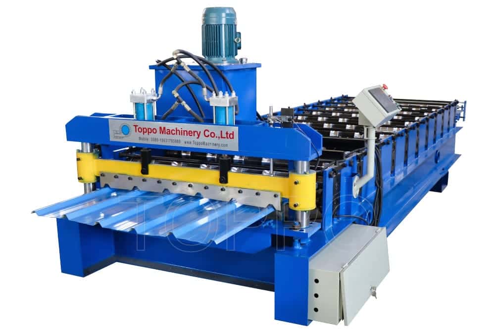 Heavy-Duty Trapezoidal Roof Roll Forming Machine with Precision Cutting