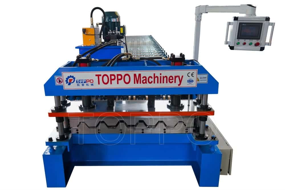 High‑Precision Trapezoidal Roof Roll Forming Machine / Metal Roofing Sheet Former