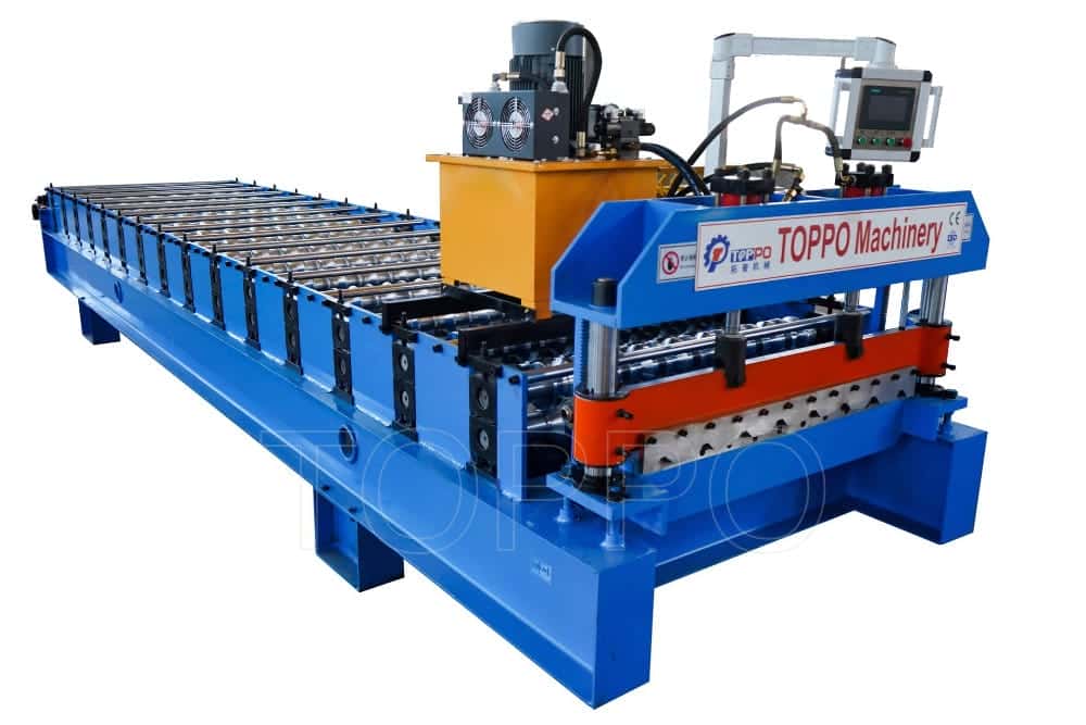 Fully-Automatic Trapezoidal Roof Roll Forming Machine with Integrated Hydraulic Station