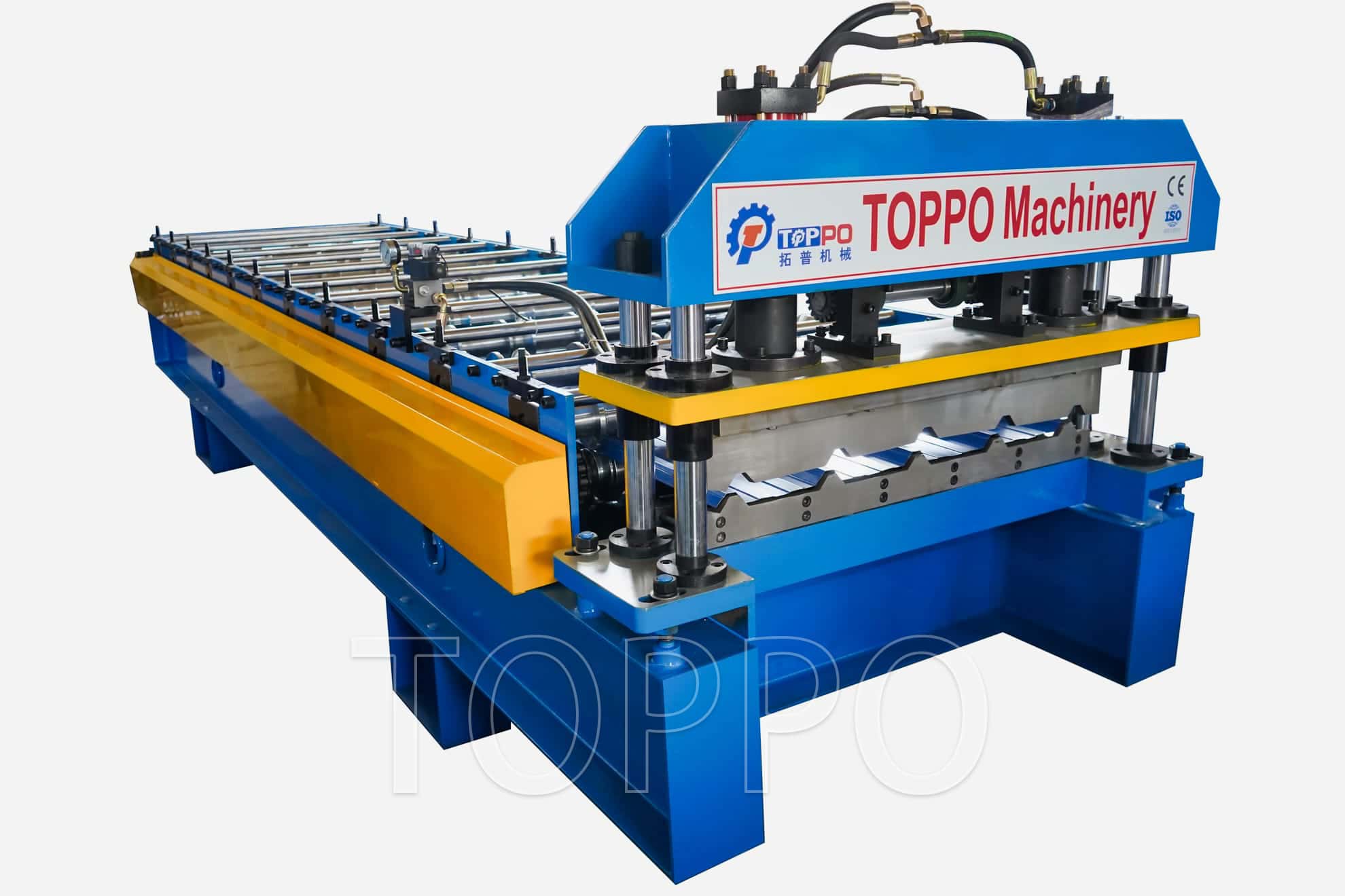 Precision Trapezoidal Roof Roll Forming Machine with Customizable Profile and Hydraulic Cutter