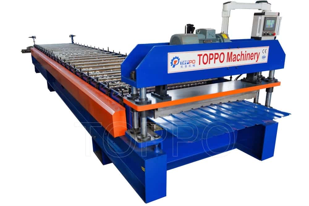 High-Speed Trapezoidal Roof Panel Roll Forming Machine with Hydraulic Cutter