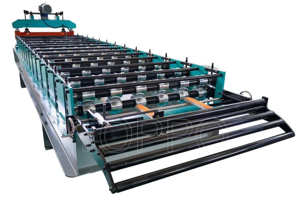 Trapezoidal Roof Sheet Roll Forming Machine with Compact Hydraulic Cutting