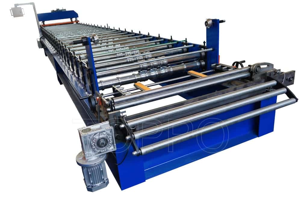 High-Speed Trapezoidal Roof Panel Roll Forming Machine with Hydraulic Cutter