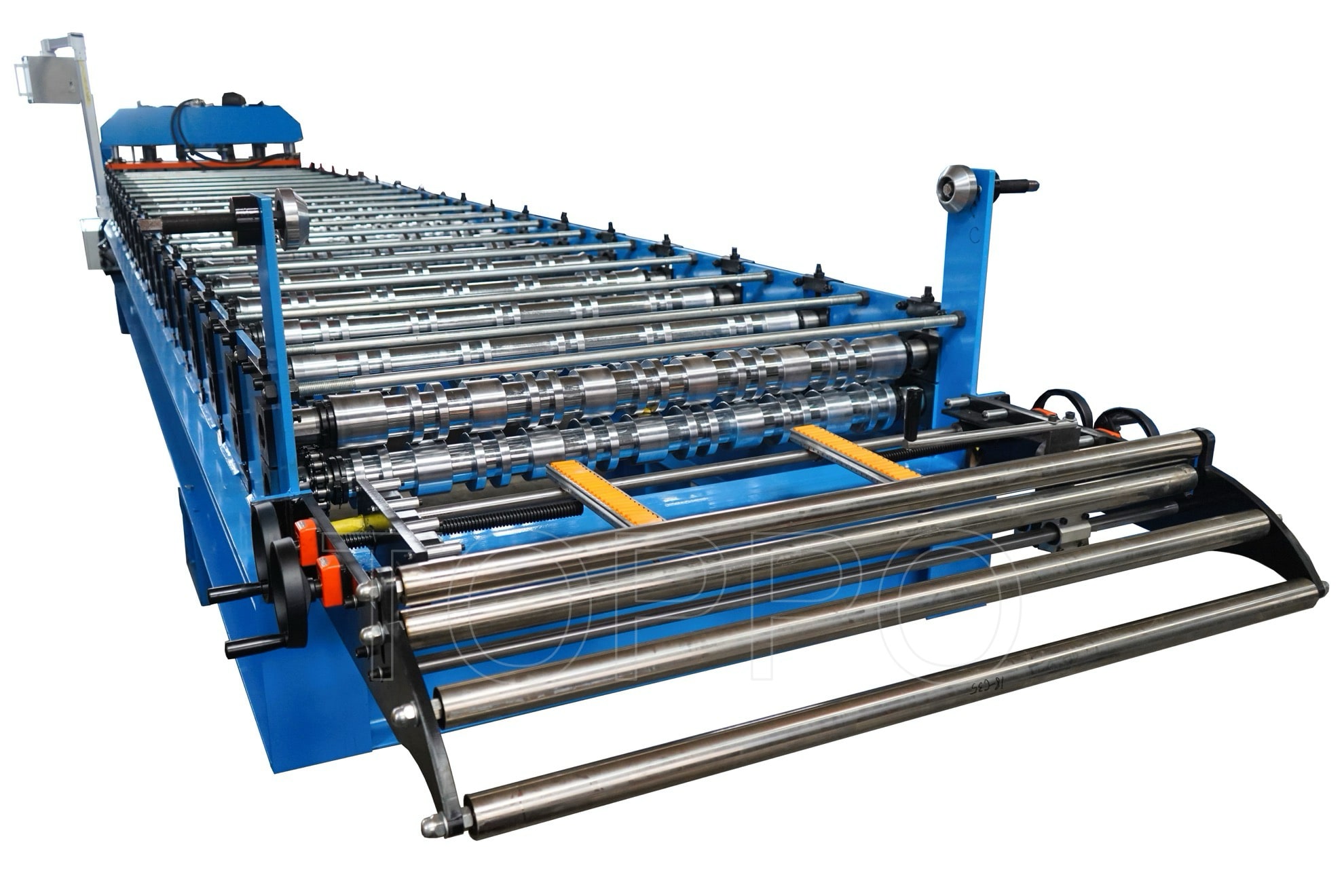 Automatic Trapezoidal Roof Sheet Roll Forming Machine with PLC Touchscreen