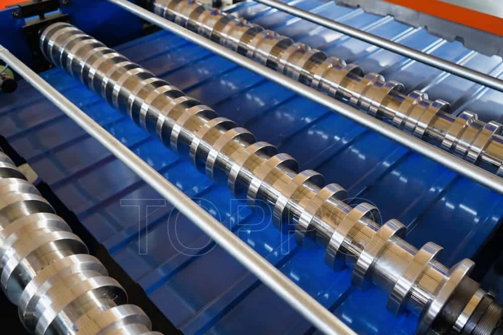 High-Speed Trapezoidal Roof Panel Roll Forming Machine with Hydraulic Cutter