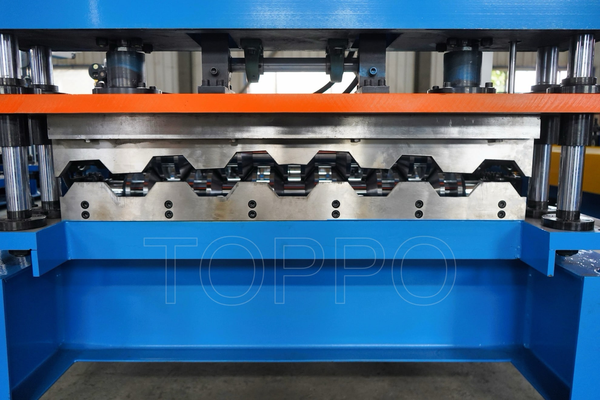 Automatic Trapezoidal Roof Sheet Roll Forming Machine with PLC Touchscreen
