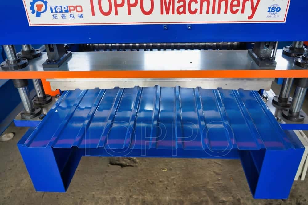 High-Speed Trapezoidal Roof Panel Roll Forming Machine with Hydraulic Cutter