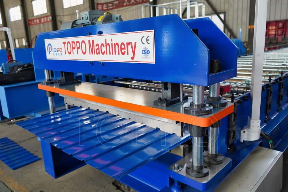 High-Speed Trapezoidal Roof Panel Roll Forming Machine with Hydraulic Cutter