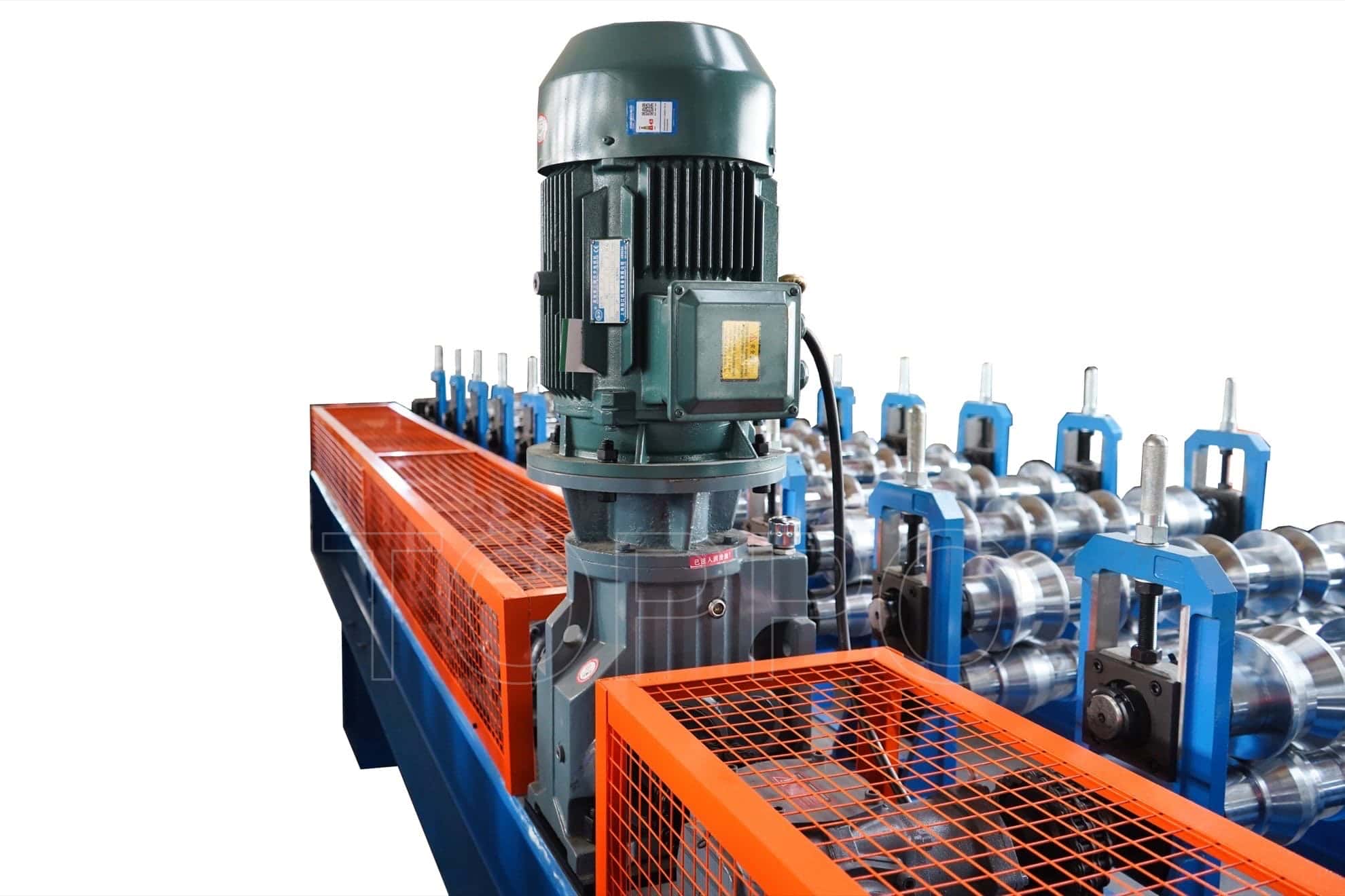 Automated Trapezoidal Roof Roll Forming Machine with Electric Stacker and PLC Control