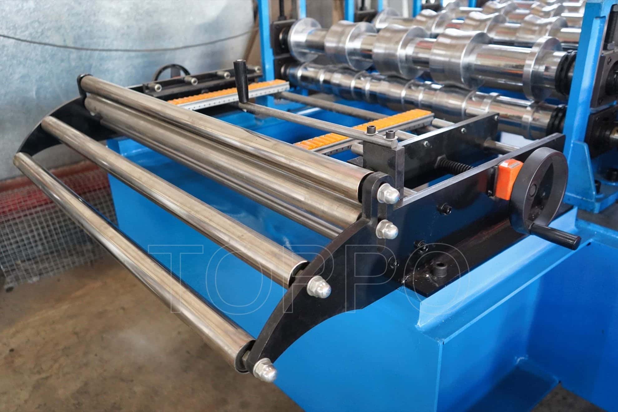 Automated Trapezoidal Roof Roll Forming Machine with Electric Stacker and PLC Control