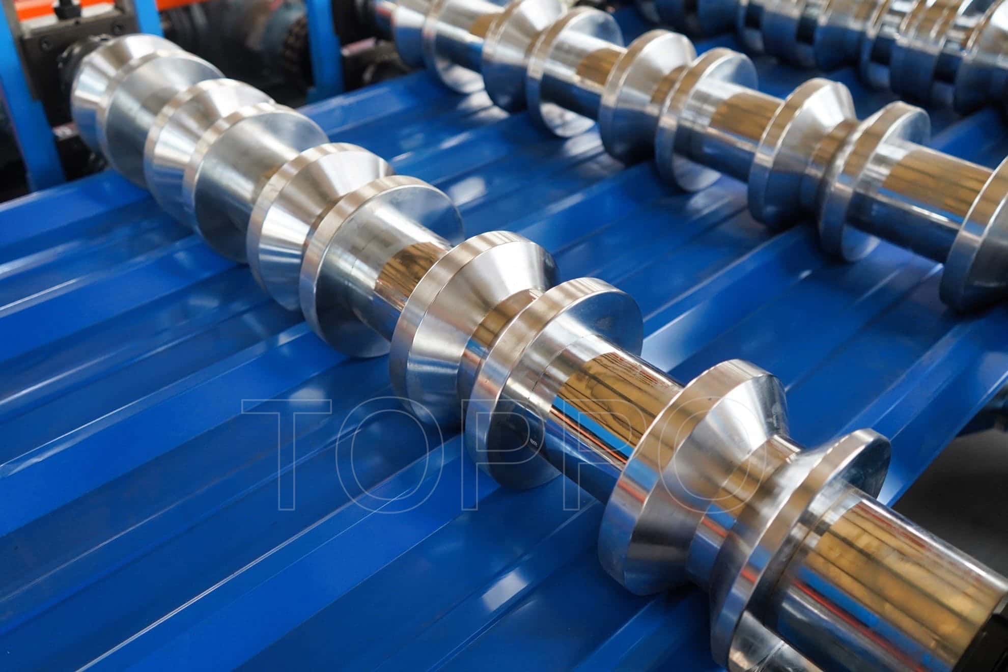 Automated Trapezoidal Roof Roll Forming Machine with Electric Stacker and PLC Control