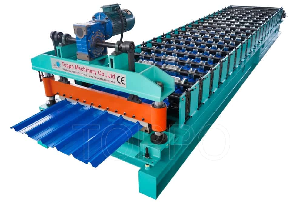 Fully Automatic Trapezoidal Roof Roll Forming Machine with Hydraulic Cutting