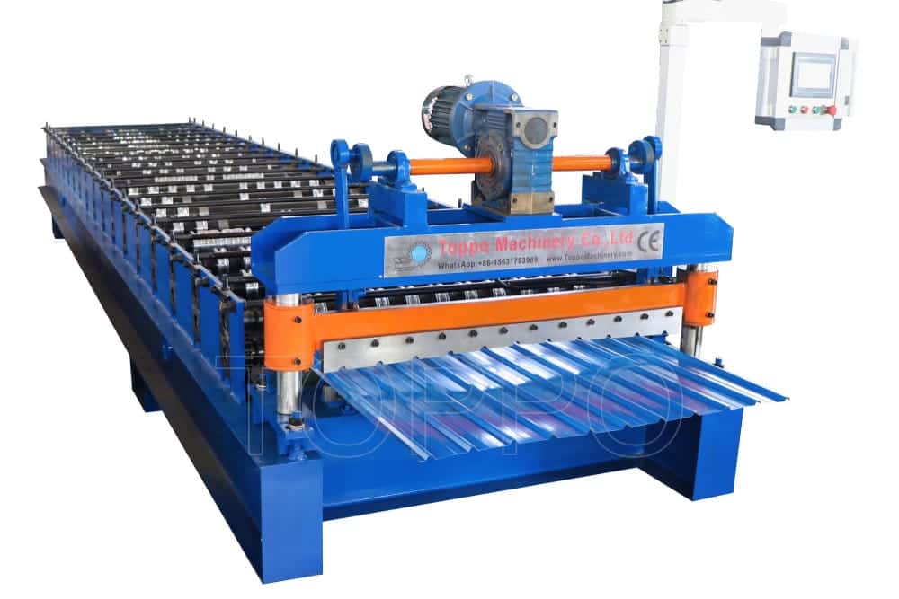 Fully Automatic Trapezoidal Roof Panel Roll Forming Machine with Precision Control