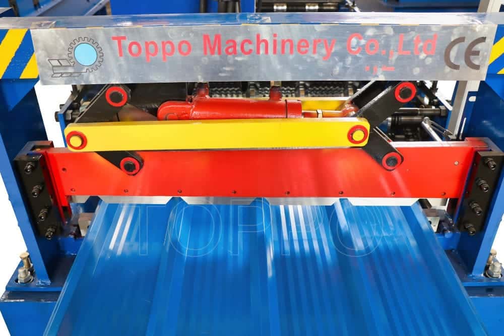 Touchscreen Controlled Trapezoidal Roll Forming Machine with Hydraulic Cutter