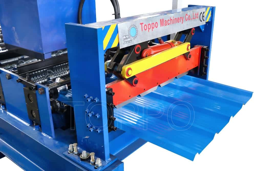 High-Efficiency Trapezoidal Roof Roll Forming Machine with Hydraulic Cutting and PLC Control