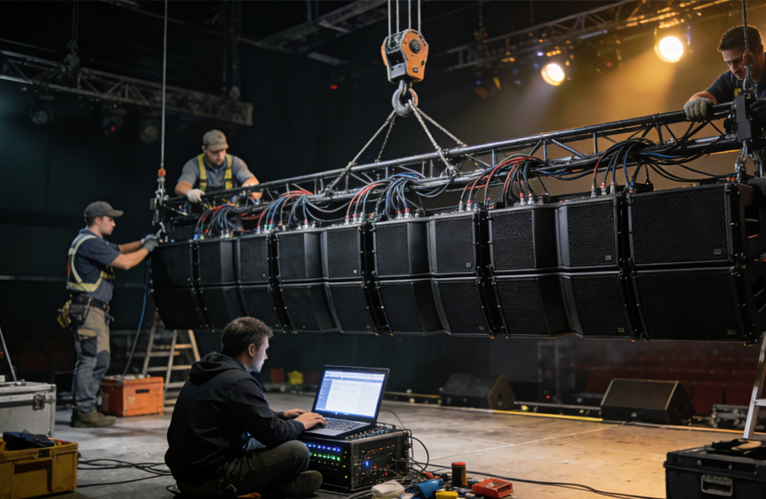 线阵音响安装调试要点：打造均匀声场的关键步骤