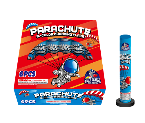 PARACHUTE W/COLOR CHANGING FLARE | 6 shots