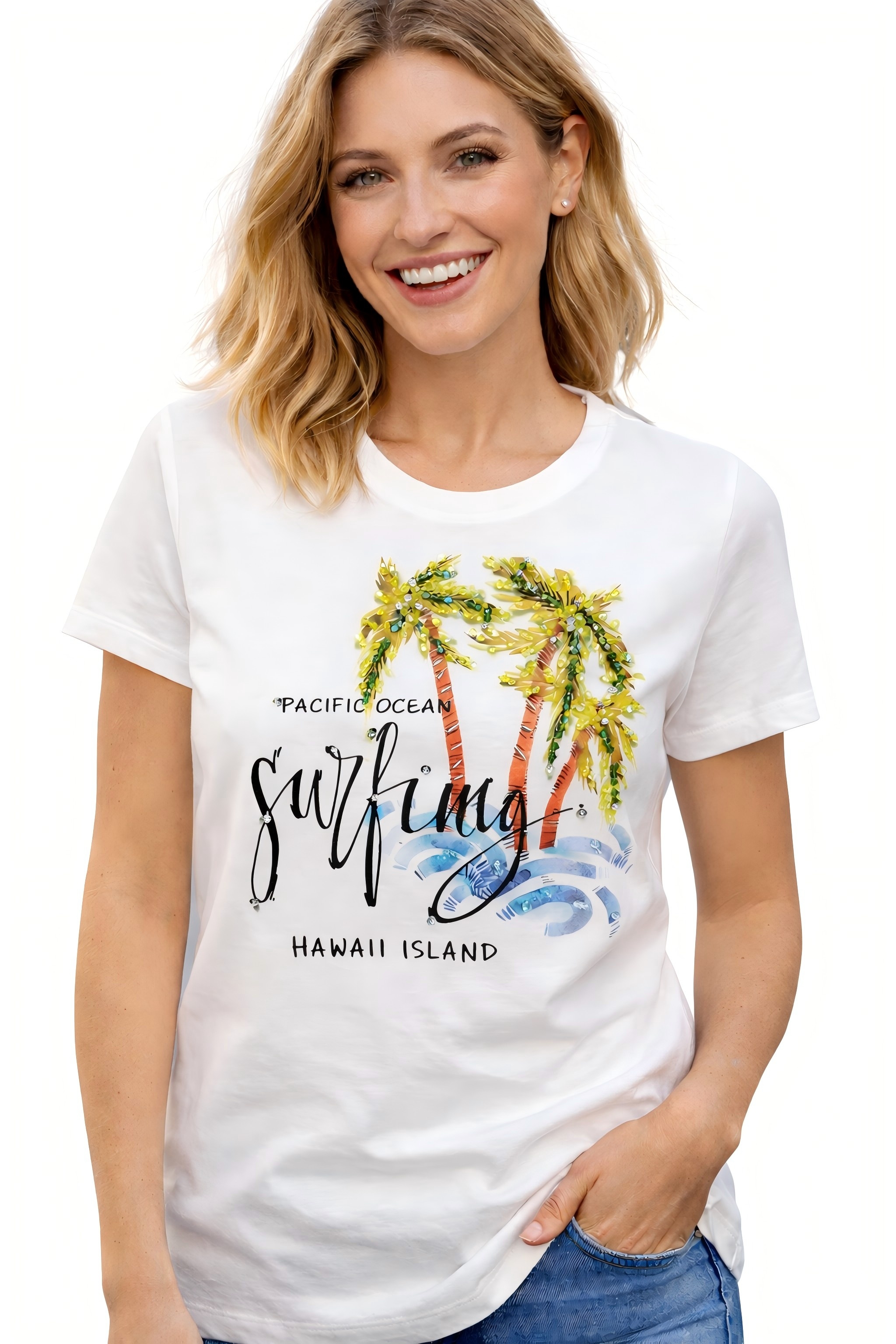 Women’s Tropical Surfing Hand-Bea