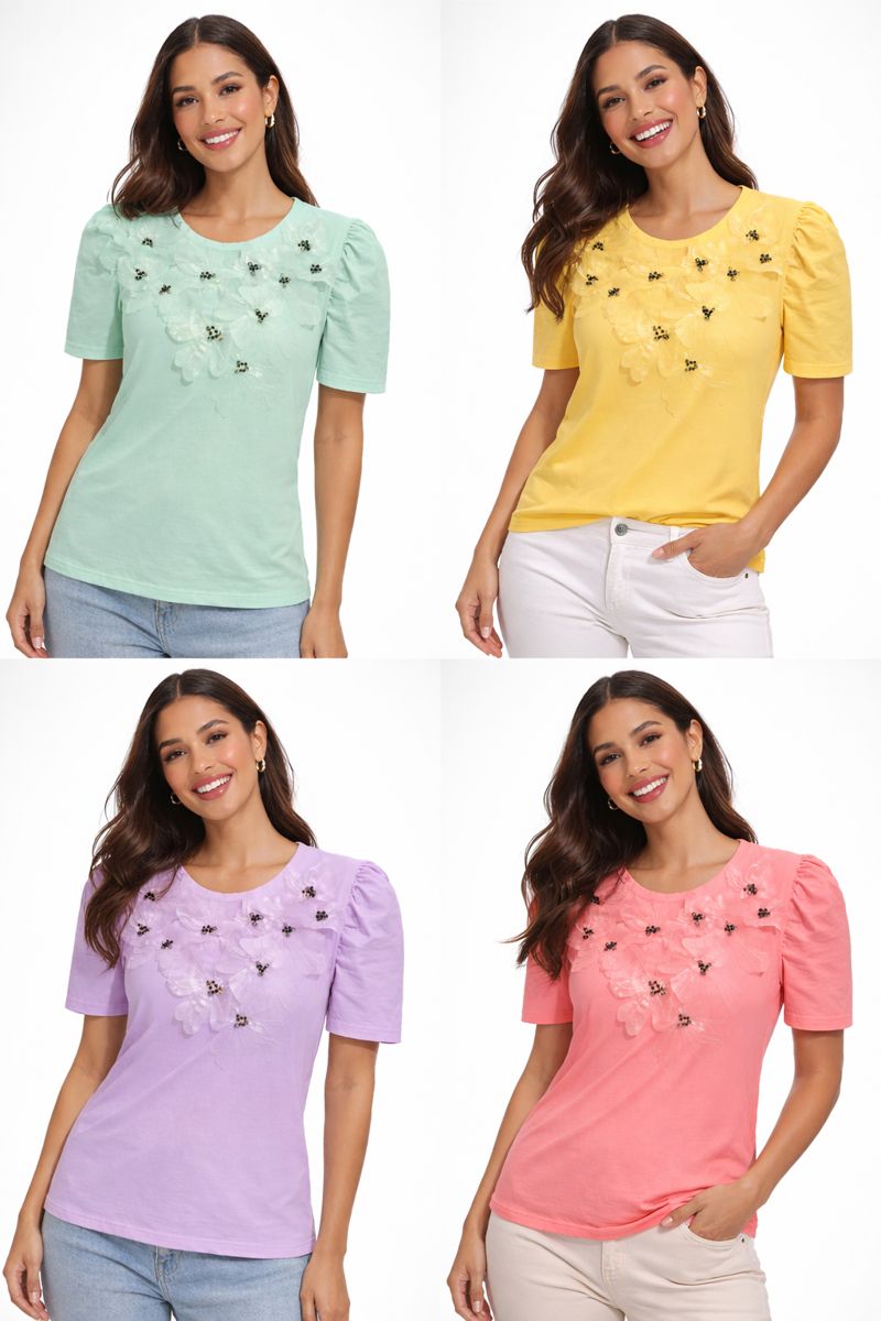 How to Elevate Women’s T-Shirts with 3D Floral Appliqué: A B2B Product Strategy for 2026