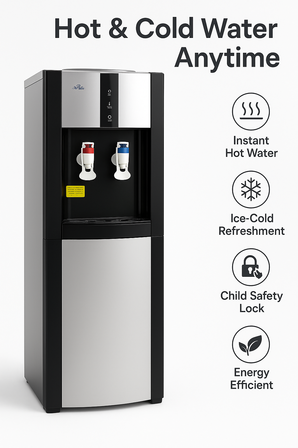 Freestanding Child Lock Hot and Cold Compressor Cooling Water Dispenser – 4 Colors