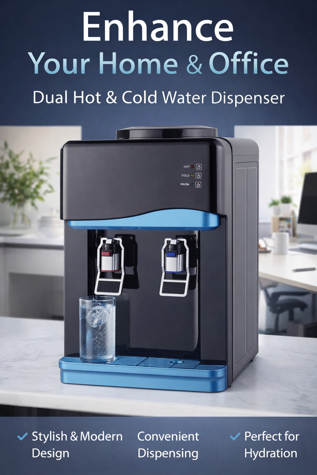 Child Safe Lock Hot and Cold Compressor Cooling Water Dispenser