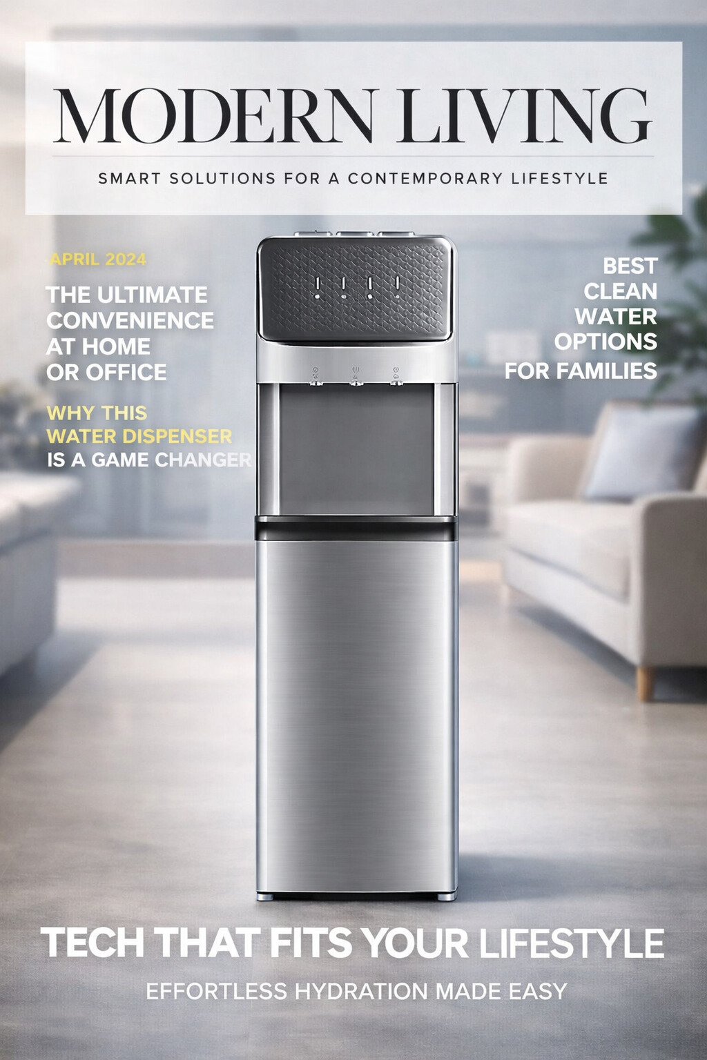 Office Hot and Cold Compressor Cooling Water Dispenser – Modern Standing Water Cooler