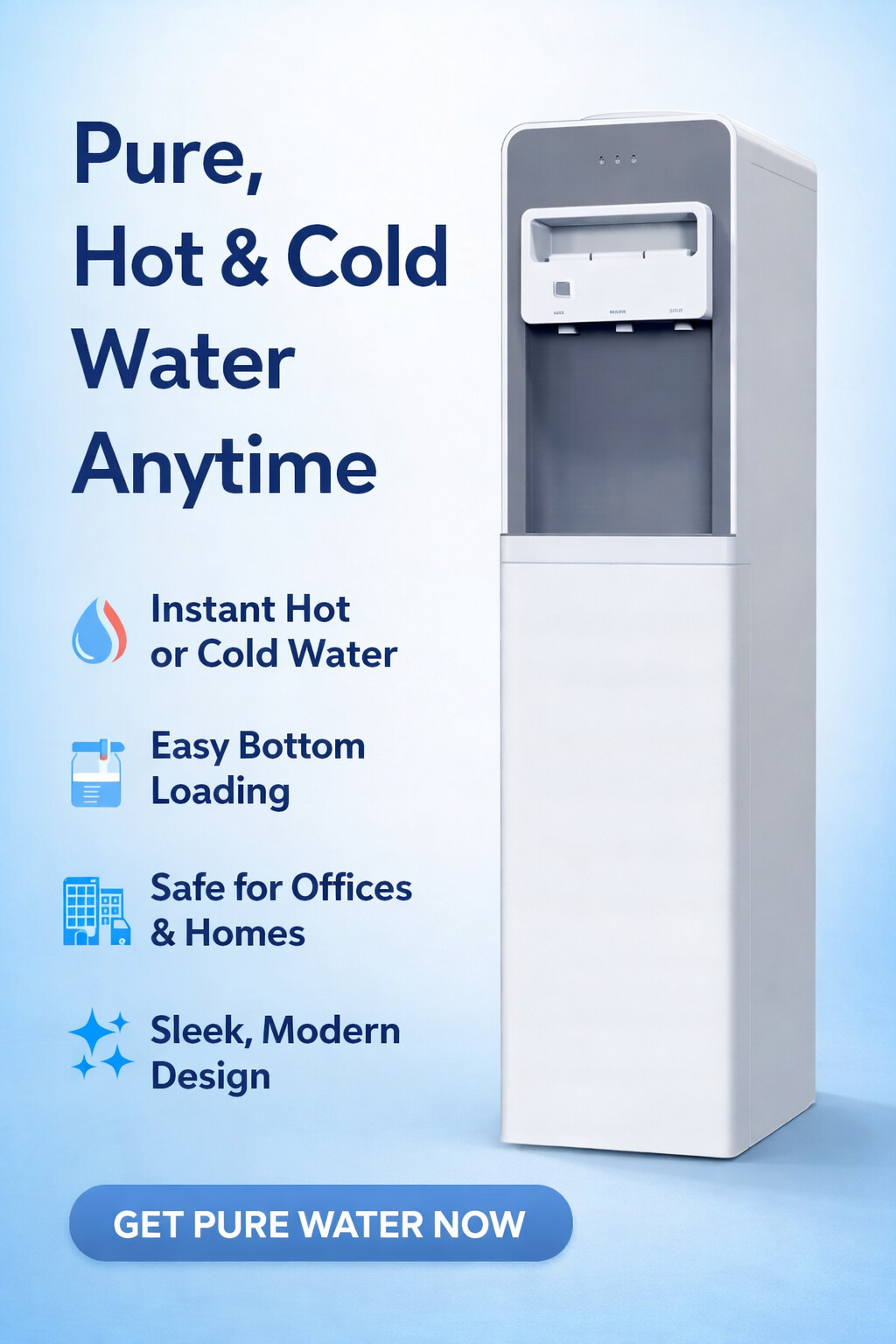 School Hot and cold compressor cooling water dispenser | 立式冷热饮水机