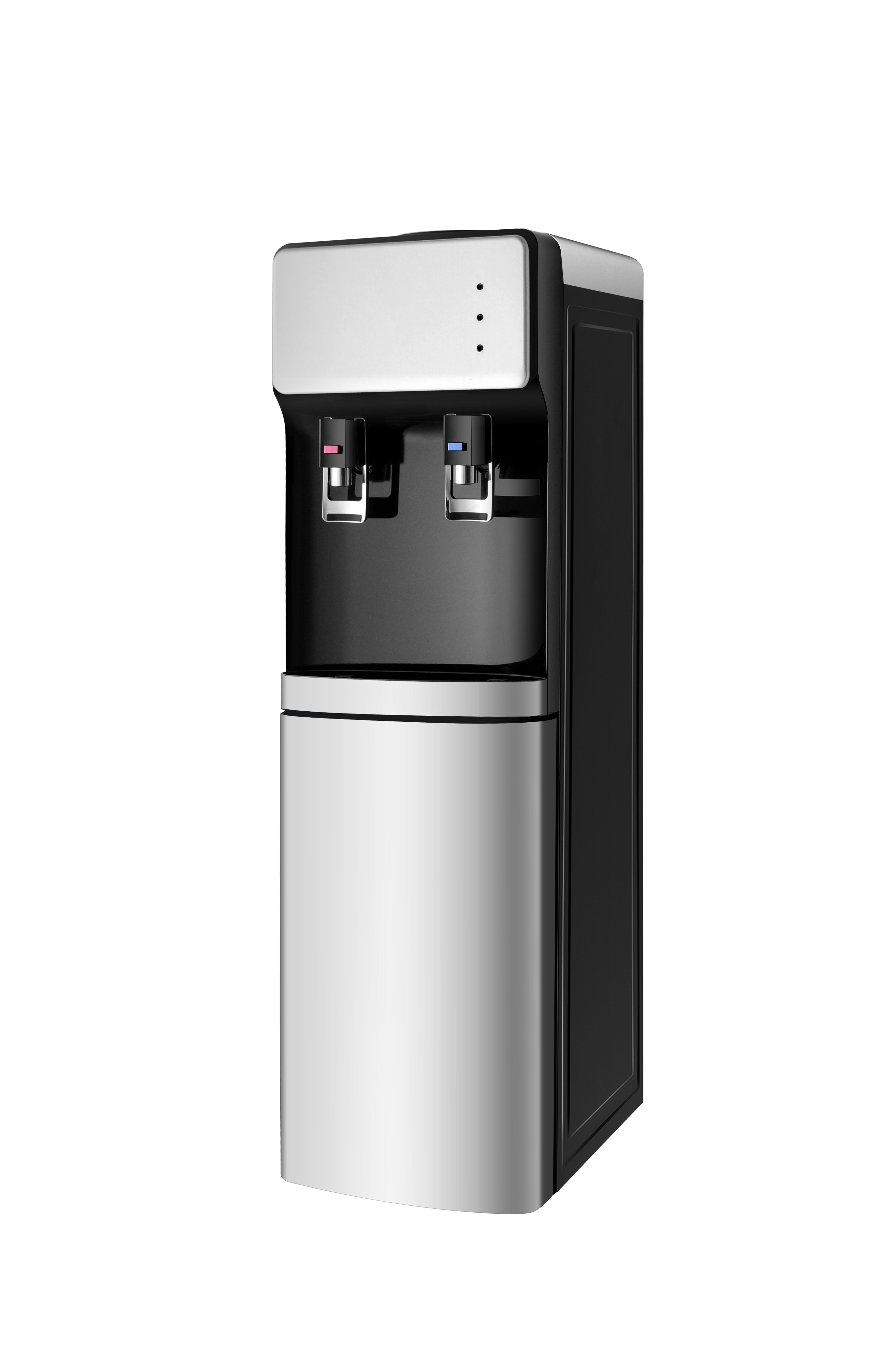 Smart home 5 gallon bottled top loading electric R134a compressor cooling standing hot and cold water dispenser with Storage Cabinet