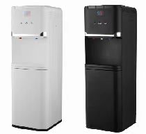 Modernkitchenstyletop-orBottomLoadingdesktoporstandingelectricorcompressorHotColdWaterDispenser with Stainless Steel Body and Storage Cabinet