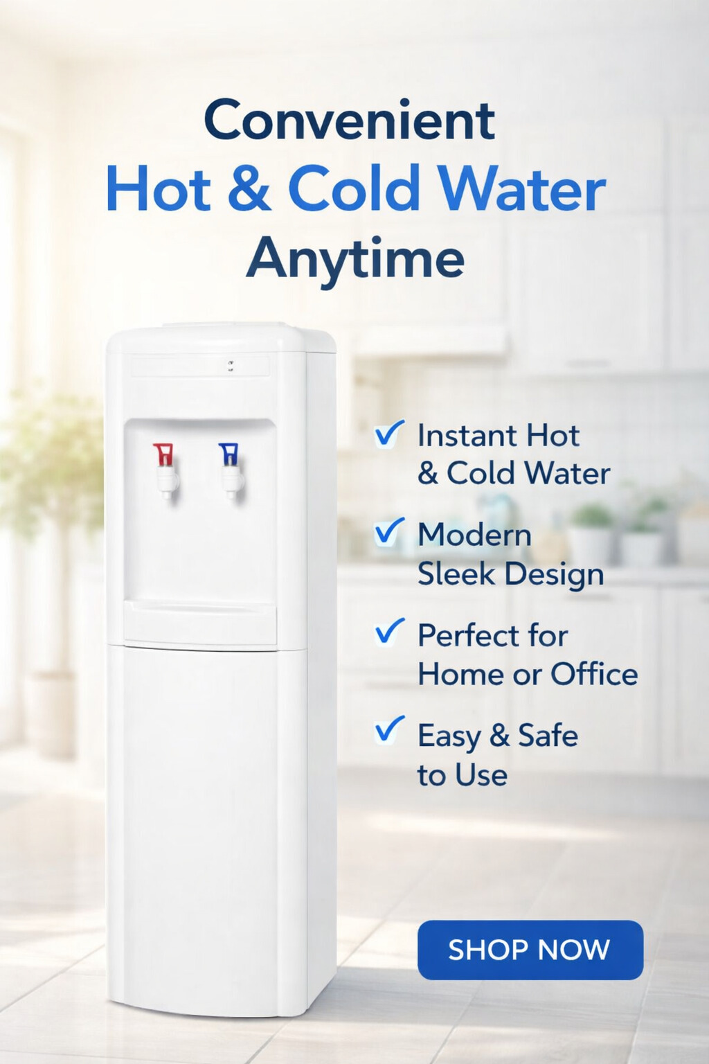 Home Kitchen Hot and Cold Compressor Cooling Water Dispenser
