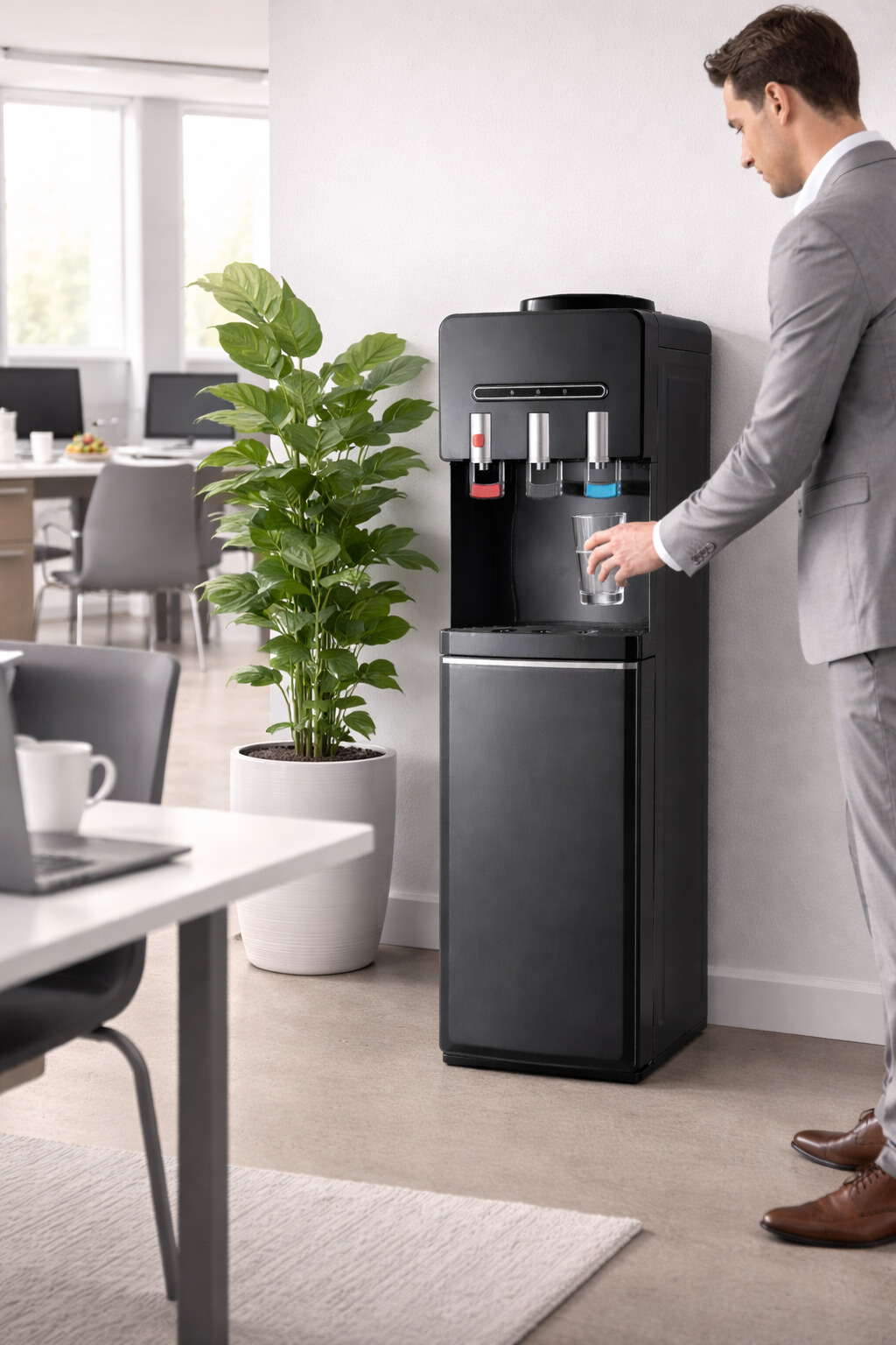 Smart Sensor 5 Gallon Bottled Top Loading Hot and Cold Compressor Cooling Water Dispenser