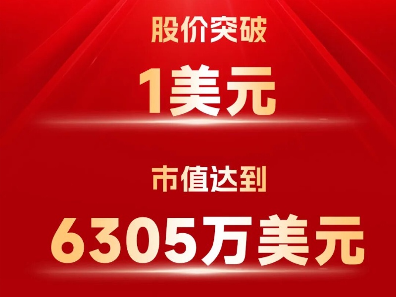 华谊信资本赋能“AJYG”一周年 市值突破6305万美金 股价突破1美元！