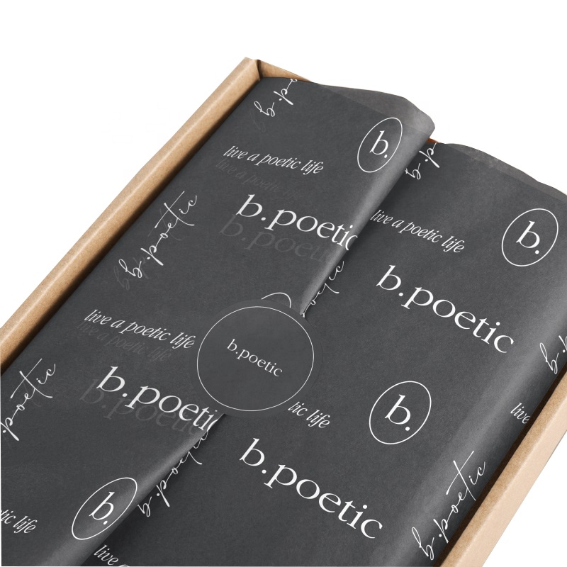 Eco Friendly Black Wrapping Tissue Paper Custom Full Printed Buy Black Wrapping Tissue Paper