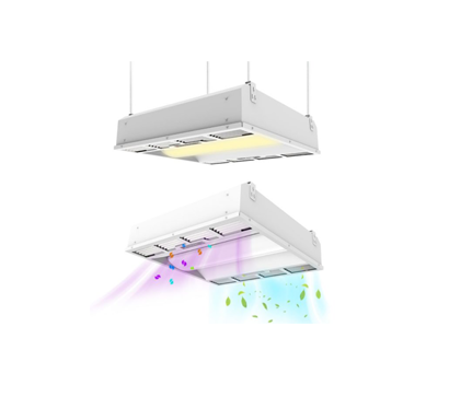 2 in 1 LED Flat Panel Light Ceiling Mounted Air Purifier UVC Disinfection