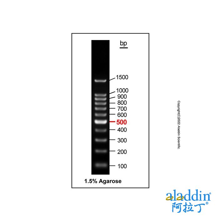 Gelred-prestained DNA Ladder (100-1500bp)