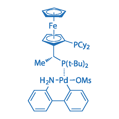 1702311-34-9/甲磺酸{[(R)-(-)-1[(S)-2-(二环己基膦)二茂铁]乙基二丁基膦基}(2'-氨基-1,1'-联苯-2-基)钯(II)
