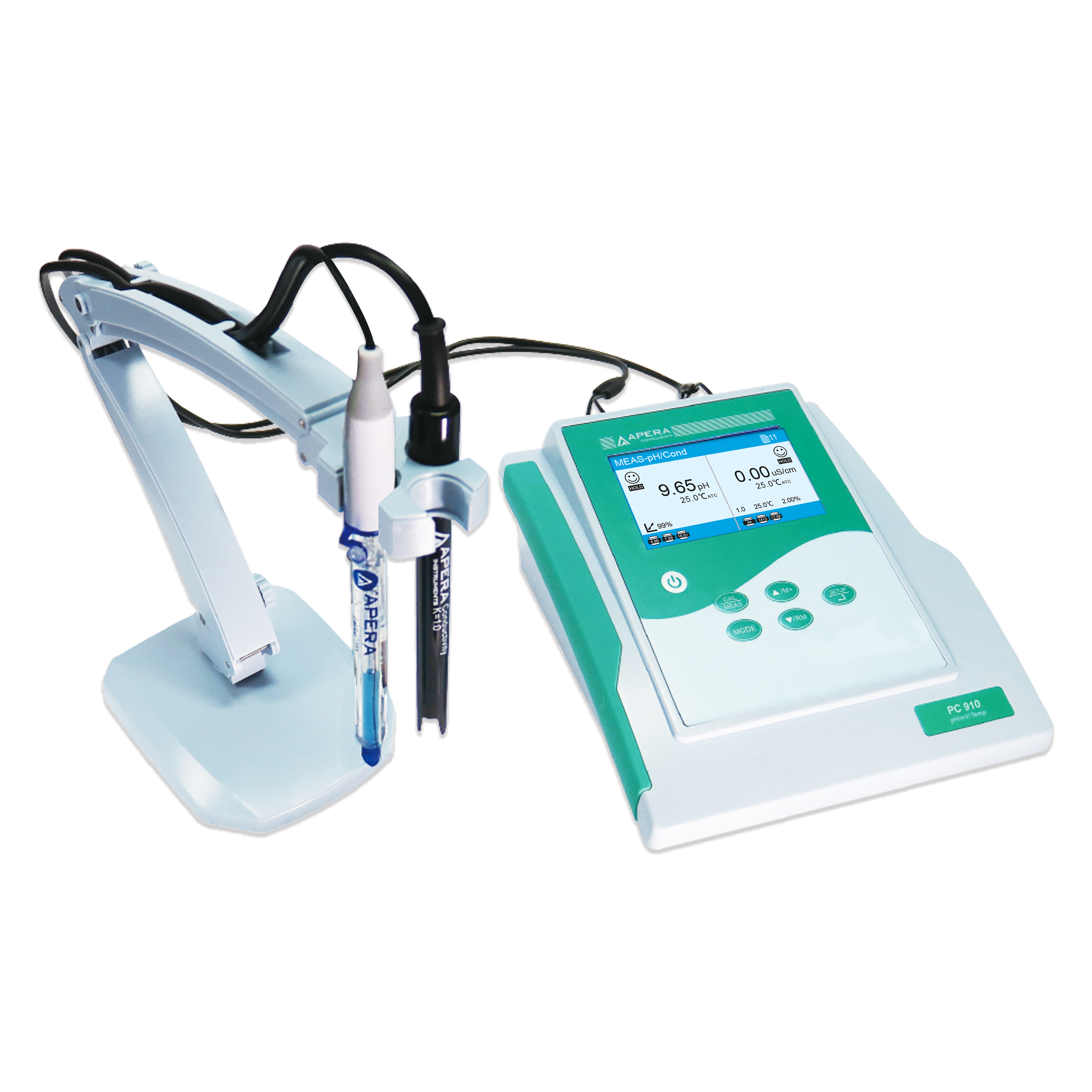 LabSen®211 可充式玻璃 pH 电极和2301T-F坚固型铂黑电导率电极
