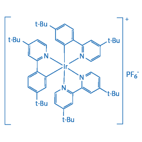 808142-80-5/(4,4’-二叔丁基-2,2’-二吡啶基)-双-(4,5’-二叔丁基-2-苯基吡啶(-1H))-铱()III)六氟磷酸盐