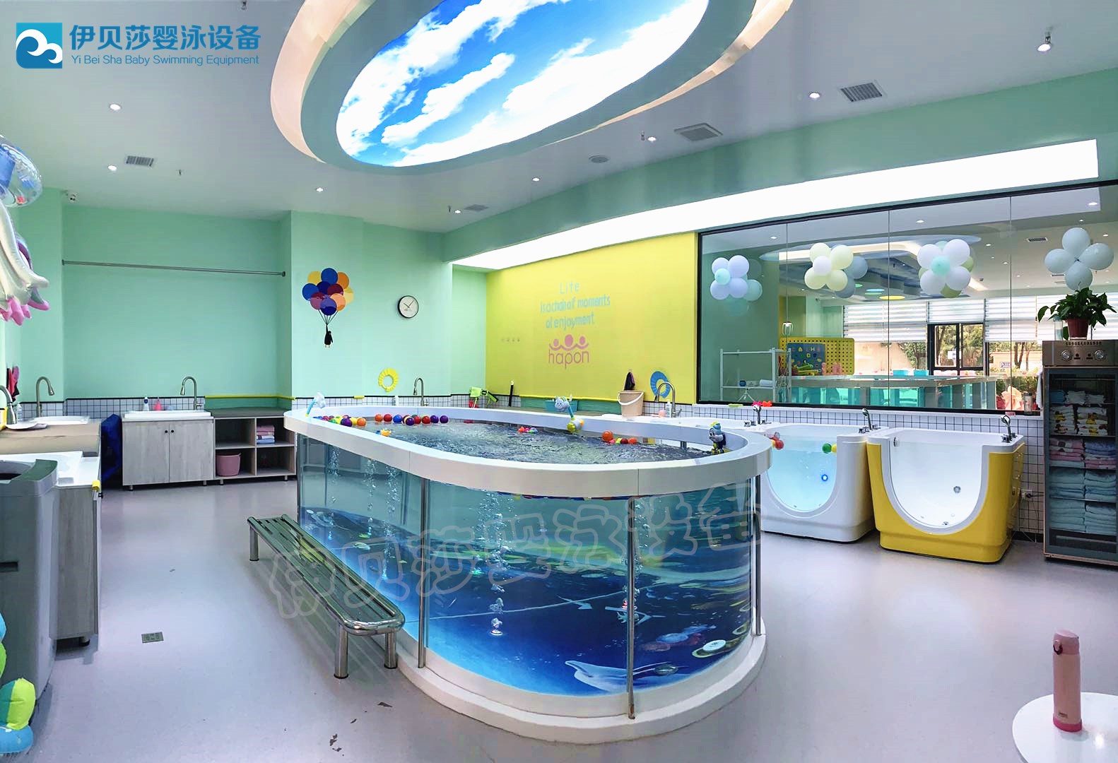 伊贝莎合作店椭圆婴幼儿游泳池展示