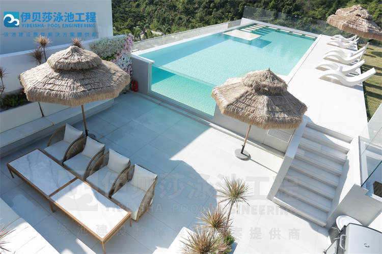 恭贺广东惠州酒店商用游泳池项目携手伊贝莎泳池生产厂家合作成功！