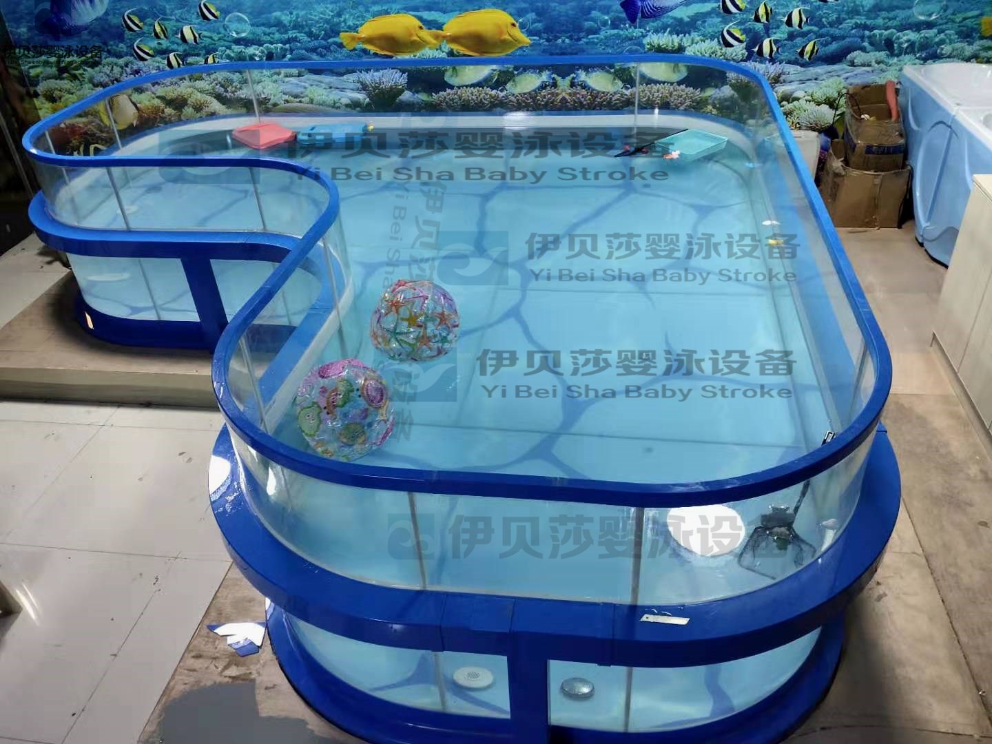 婴儿游泳池，婴儿游泳玻璃池，亲子游泳玻璃池，母婴店玻璃游泳池