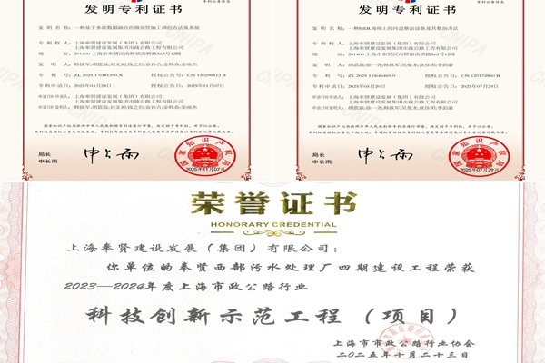 两项专利+示范工程！公司科技创新成果捷报频传